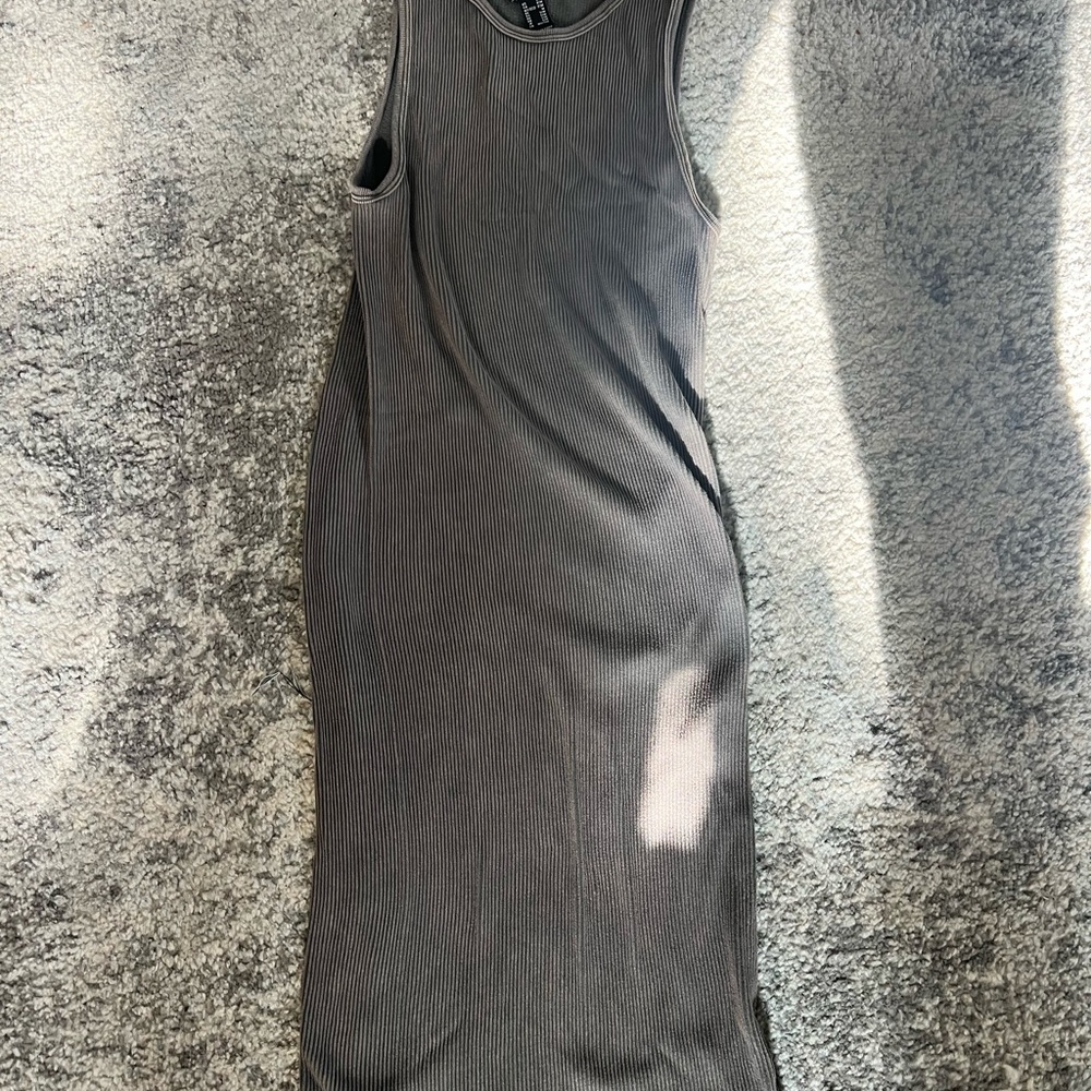 Forever 21 Gray Sleeveless Bodycon Midi Dress
